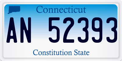 CT license plate AN52393