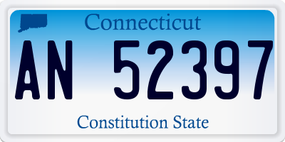 CT license plate AN52397