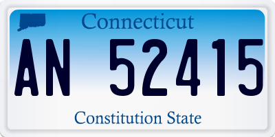 CT license plate AN52415