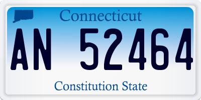 CT license plate AN52464