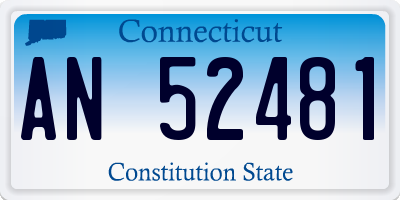 CT license plate AN52481