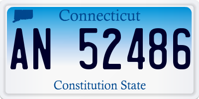 CT license plate AN52486