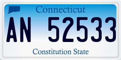 CT license plate AN52533