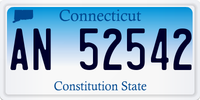 CT license plate AN52542