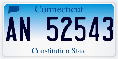 CT license plate AN52543