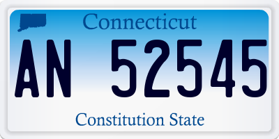 CT license plate AN52545