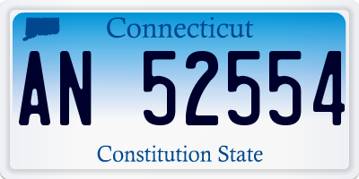 CT license plate AN52554