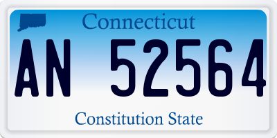 CT license plate AN52564