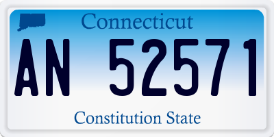 CT license plate AN52571
