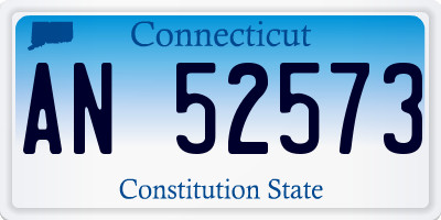 CT license plate AN52573
