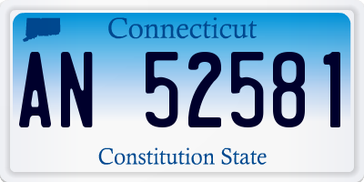 CT license plate AN52581