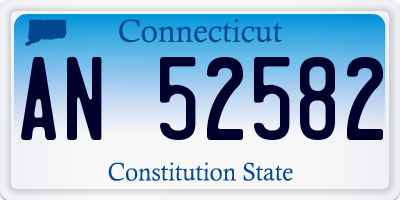 CT license plate AN52582
