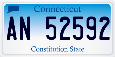 CT license plate AN52592