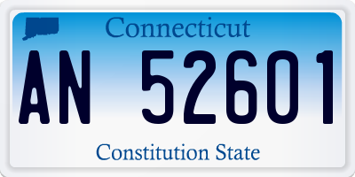 CT license plate AN52601