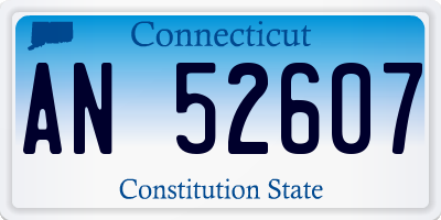 CT license plate AN52607