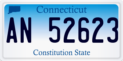 CT license plate AN52623