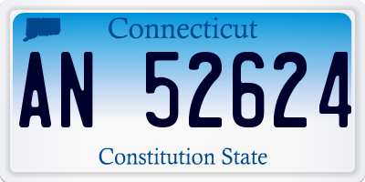 CT license plate AN52624