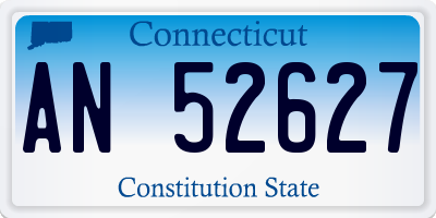 CT license plate AN52627
