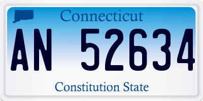 CT license plate AN52634