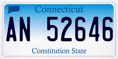 CT license plate AN52646