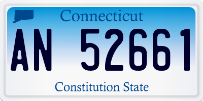CT license plate AN52661