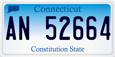 CT license plate AN52664