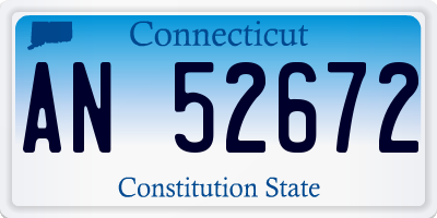 CT license plate AN52672