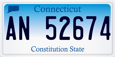 CT license plate AN52674
