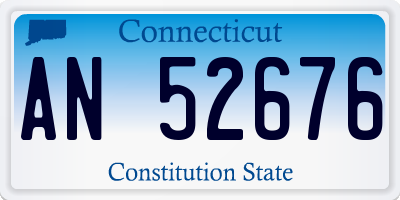 CT license plate AN52676