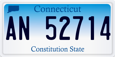 CT license plate AN52714