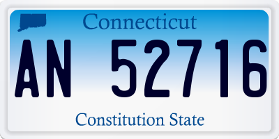 CT license plate AN52716