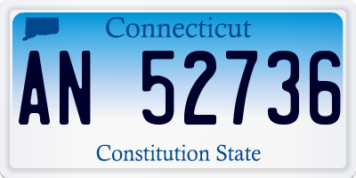 CT license plate AN52736