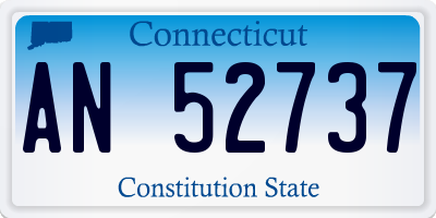 CT license plate AN52737