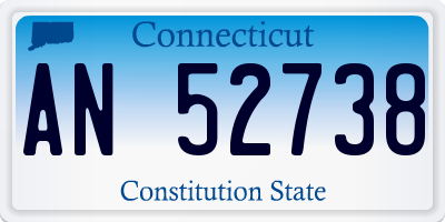CT license plate AN52738