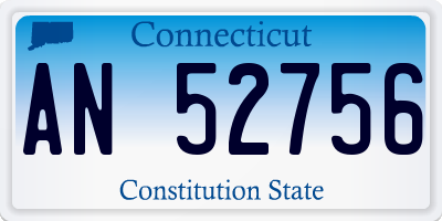 CT license plate AN52756