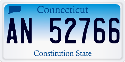 CT license plate AN52766