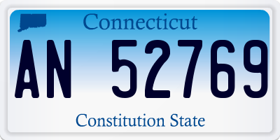 CT license plate AN52769