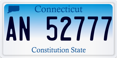 CT license plate AN52777