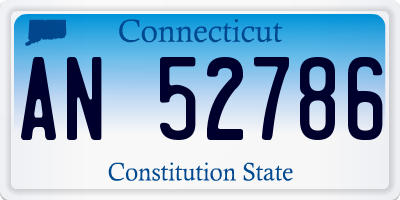 CT license plate AN52786