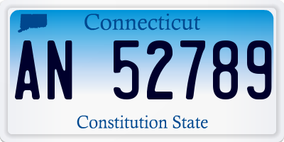 CT license plate AN52789