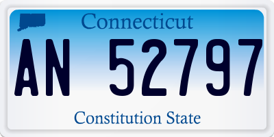 CT license plate AN52797