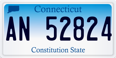 CT license plate AN52824