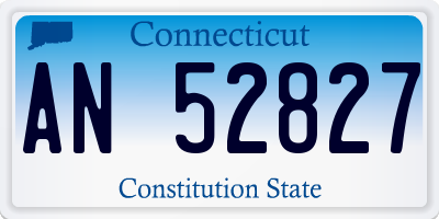 CT license plate AN52827