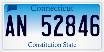 CT license plate AN52846