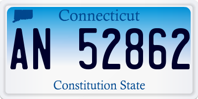 CT license plate AN52862