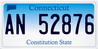 CT license plate AN52876