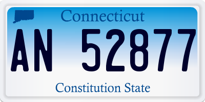 CT license plate AN52877