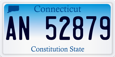 CT license plate AN52879