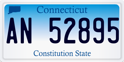 CT license plate AN52895