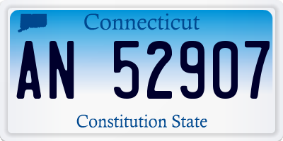 CT license plate AN52907